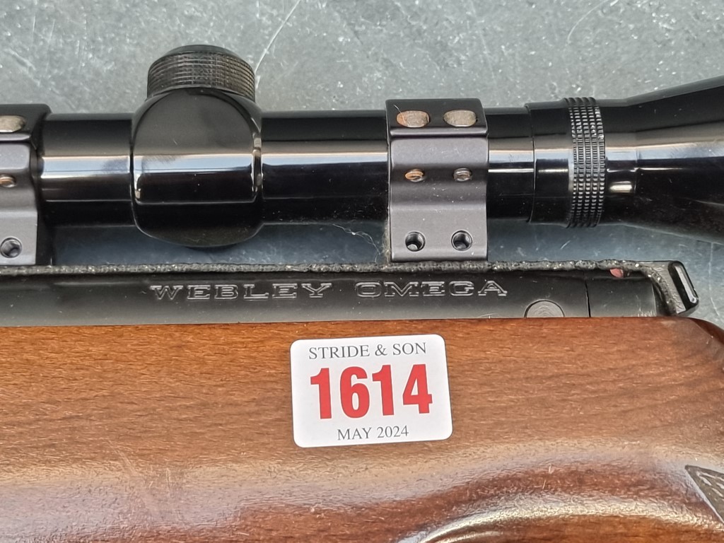 A Webley Omega .22 cal break action air rifle, Serial No.825952, with Nikko Stirling 4x32 scope. - Image 2 of 3