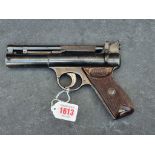 A Webley Senior .177 cal air pistol, Batch No.860. Please Note: buyers of air weapons must be 18 or