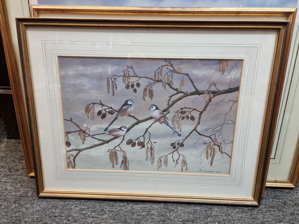 John Baxendale, tufted ducks; long tailed tits; teal, three works, each signed, watercolour and - Image 2 of 6