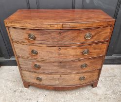 A Regency mahogany bowfront chest of drawers, 106cm wide.