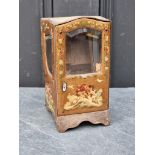 A vintage French novelty sedan chair pocket watch display case, 16.5cm high.