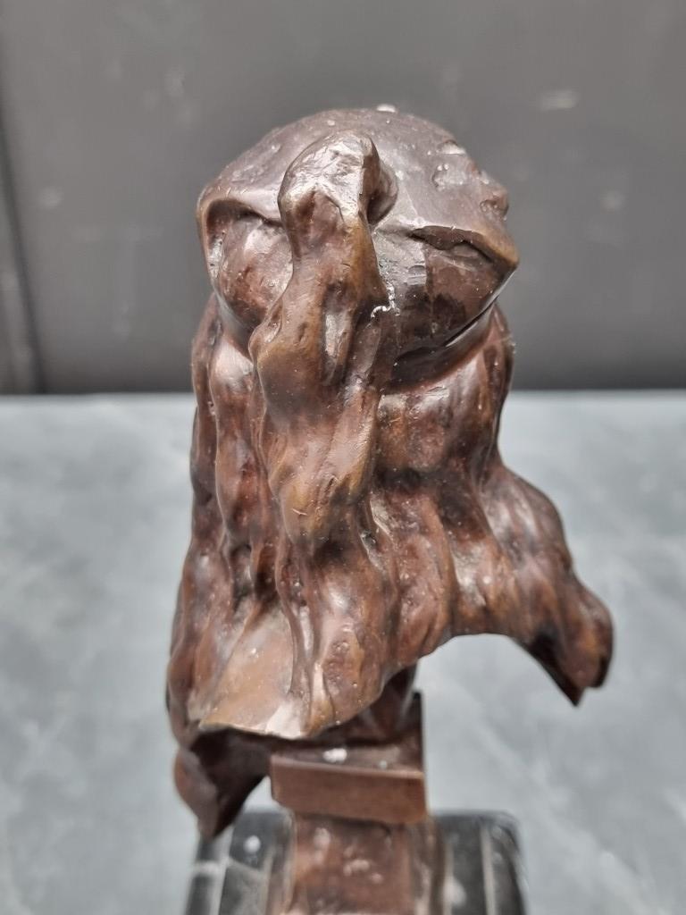 After Emmanuel Villanis, 'Carmela', bronze, on marble socle, 29.5cm high. - Image 5 of 5
