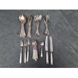 A part canteen of Cunard Line electroplated cutlery.