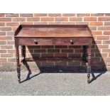 An early Victorian mahogany washstand, 112cm wide, (s.d.).
