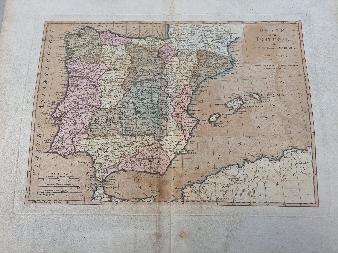 FOREIGN MAPS: a collection of 17 engraved maps by Samuel Dunn ...