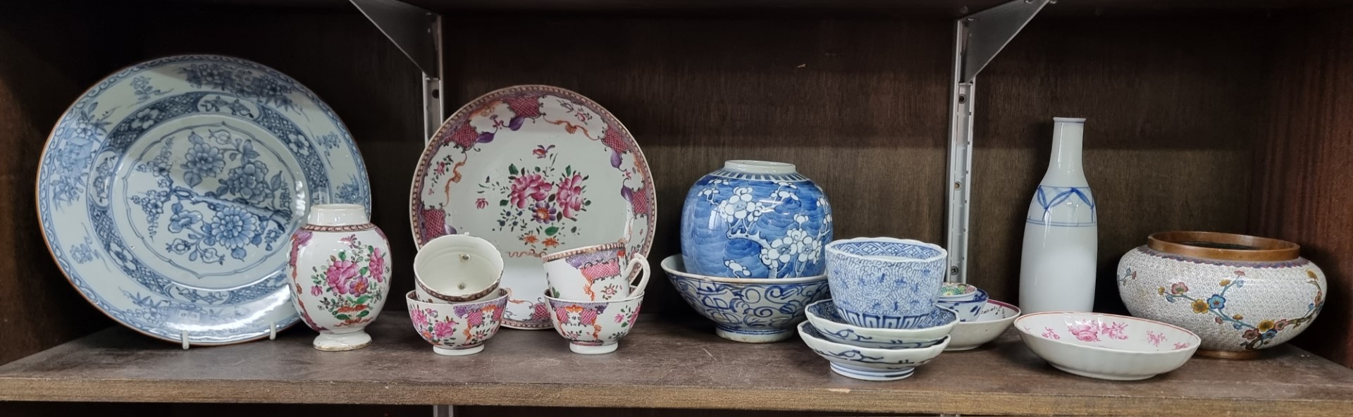 A mixed group of Chinese and Japanese porcelain, 18th century and later; together with a Japanese