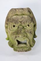 ▲A carved bathstone fountain mask probably by Andrew Swinley