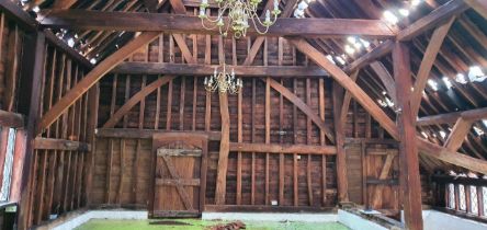 An historic and spectacular Barn Frame carefully dismantled and available for re-rection