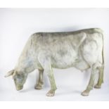 A resin lifesize model of a cow