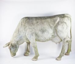 A resin lifesize model of a cow