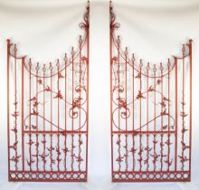 A pair of wrought iron gates