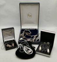 A quantity of silver jewellery, etc.