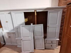 Painted Pine Treble wardrobe