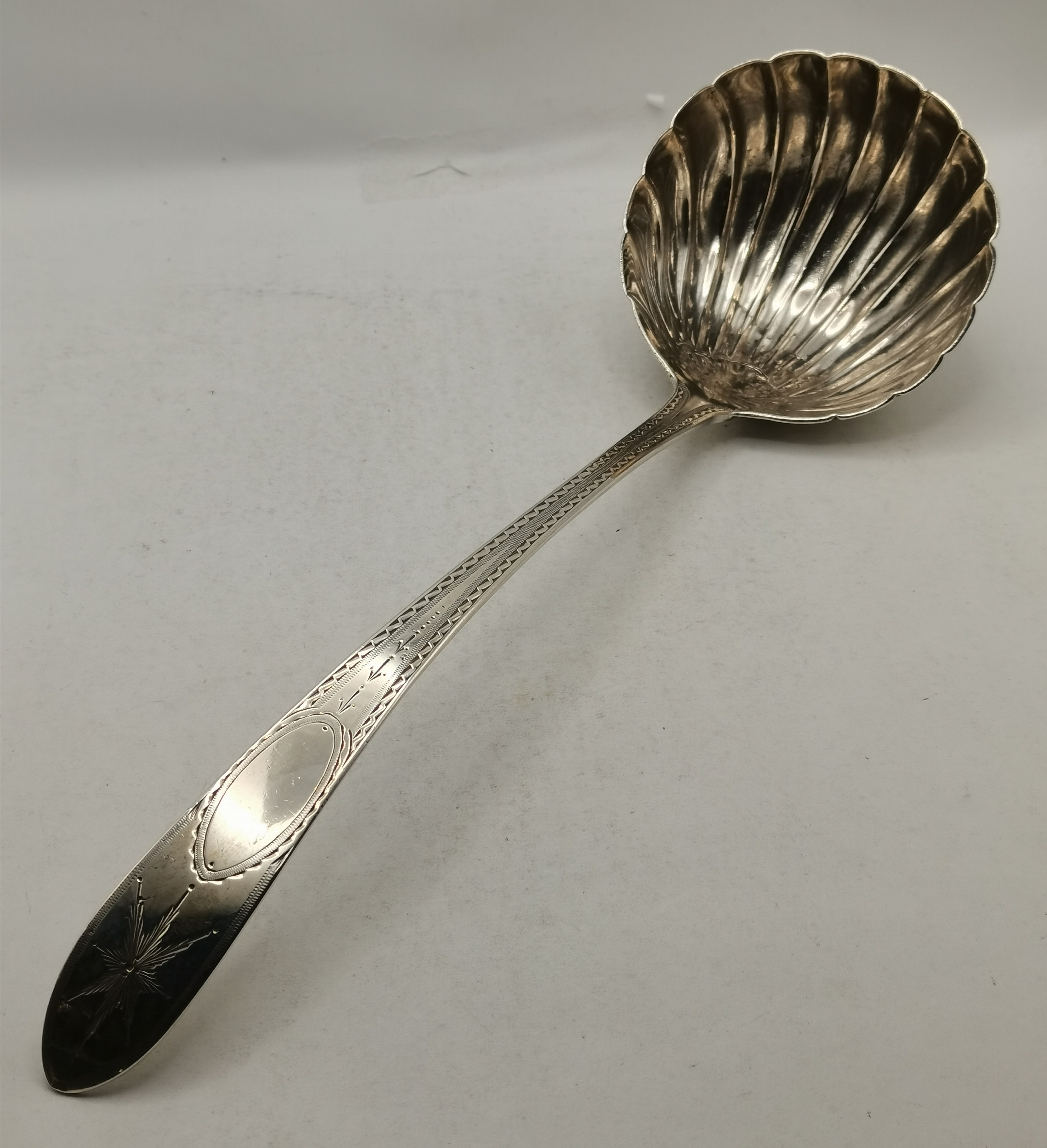 An Edwardian Irish silver ladle