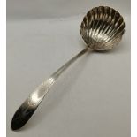 An Edwardian Irish silver ladle