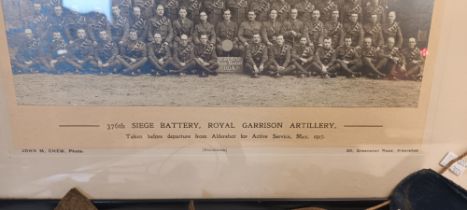 WWI Royal Garrison Artillery ephemera