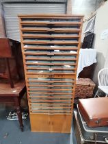 Vintage Cotton Reel Cabinet