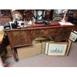 A Georgian mahogany sideboard 1.5m x 45cm