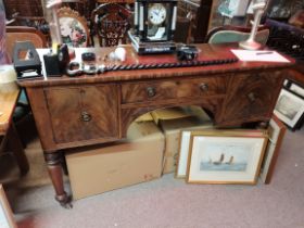 A Georgian mahogany sideboard 1.5m x 45cm