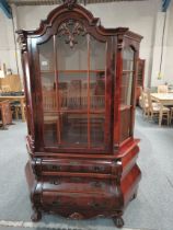 Repro Baroque style display cabinet