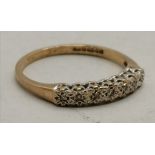 9ct Gold Eternity Ring with white stones size M