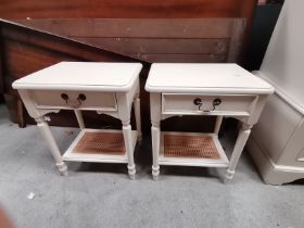 Pair of Laura Ashley Clifton Range ivory bedside tables