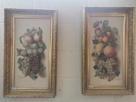 After Tito Chelazzi (Italian, 1834-1892), A pair of still life print panels