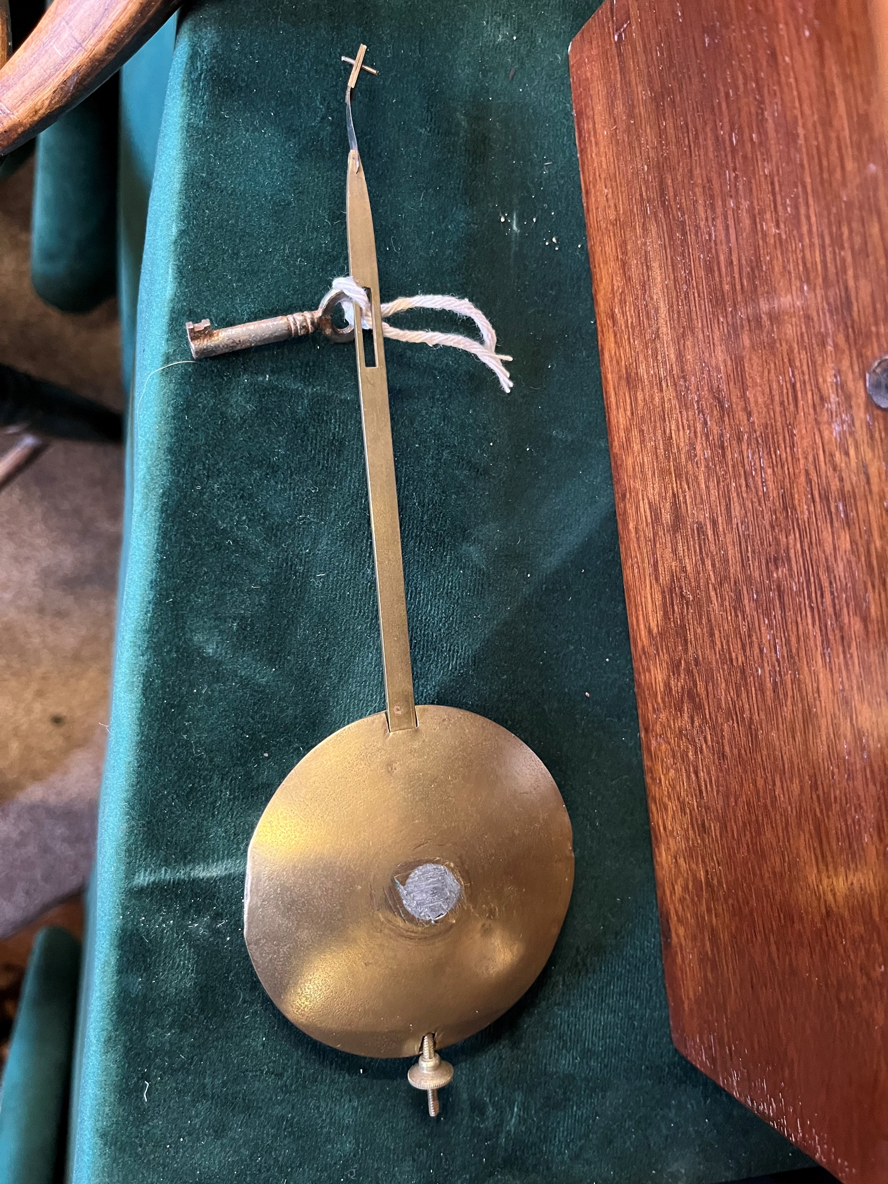 A Victorian mahogany single fusee drop dial wall clock - Image 6 of 6