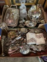 A quantity of silver plated wares, etc.
