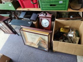 A good selection of items, vintage models, clocks, cd player, wall cupboard etc etc