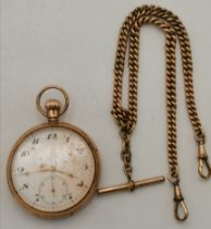 A 9 carat gold open face pocket watch