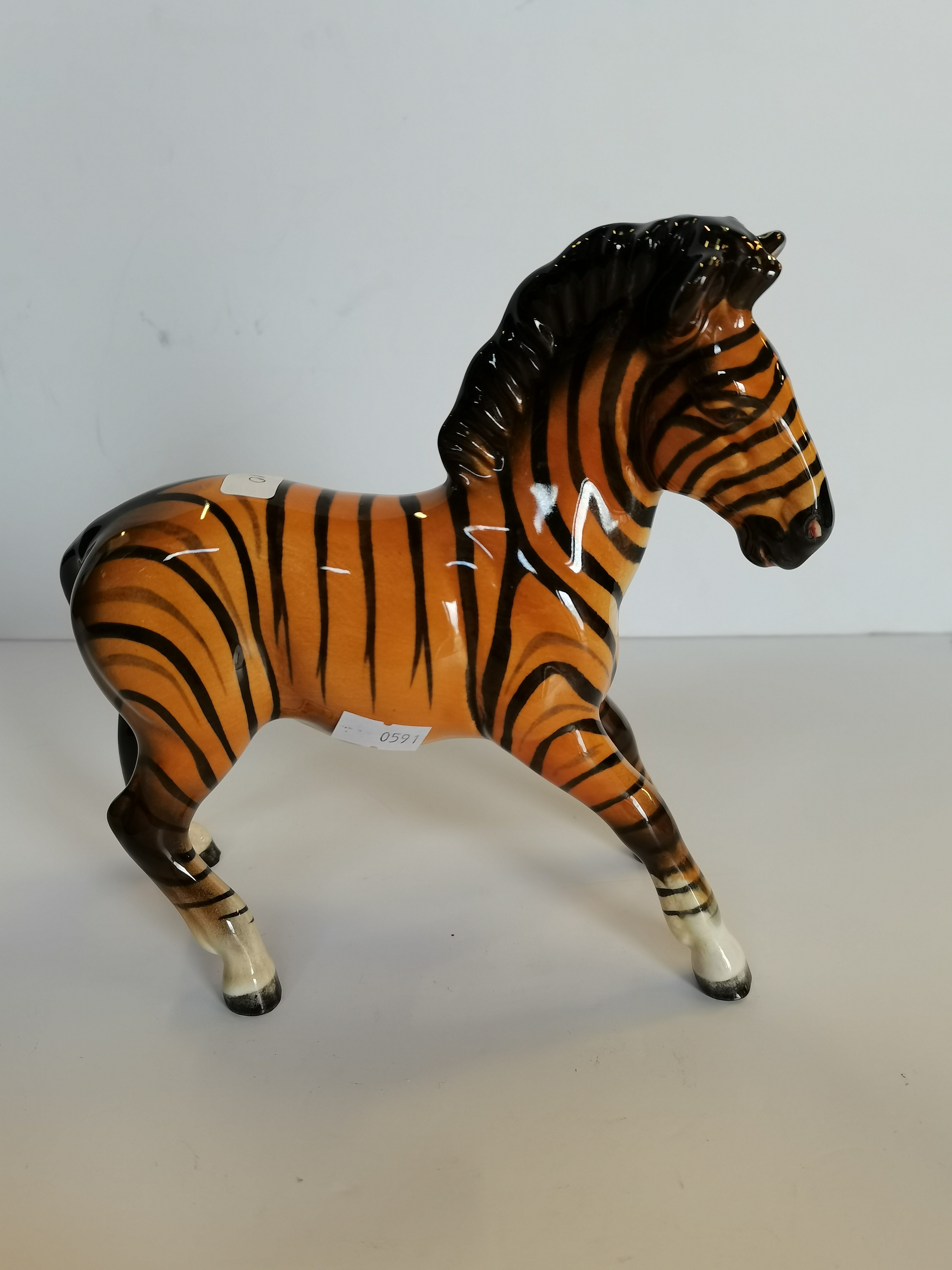 Beswick Zebra Tan & Black Striped