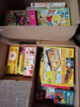A quantity of vintage children's games and toys