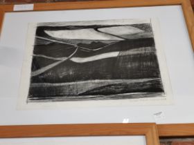 'Surface Marks Yorkshire Wolds', charcoal landscape