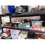 A job lot of misc toys, cutlery, Victorian lustre etc etc