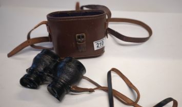 Original WW2 Air ministry RAF low light binoculars in leather case