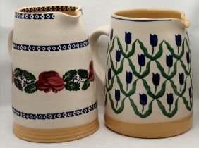 Two Nicholas Mosse large cylinder pottery jugs
