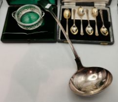 A mixed group of silver and silver-plate