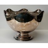 An Elizabeth II large silver equestrian punch bowl