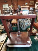 A 19th Century mahogany book press