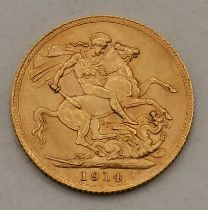 A George V sovereign, 1914