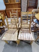 x5 Vintage Pine Ladder Back chairs