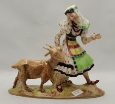 A Beswick Italian Girl Leading a Goat