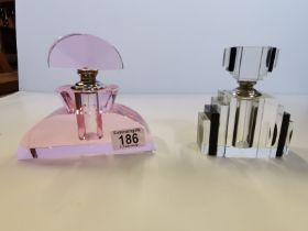 Vintage Art Deco style scent bottles x2