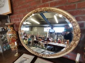 Large Oval Gilt framed mirror