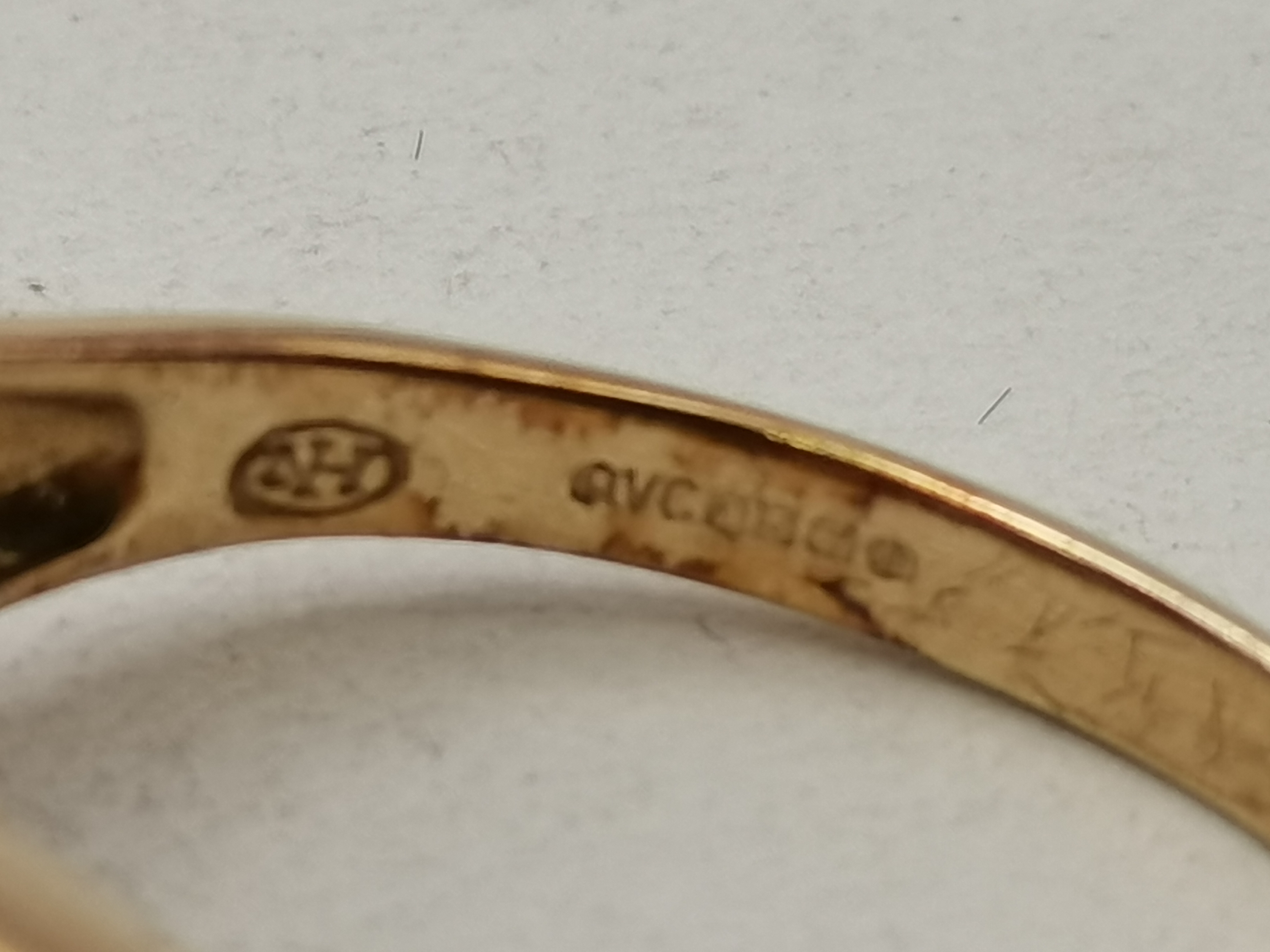9ct Yellow Gold Cocktail Ring size P - Image 3 of 4