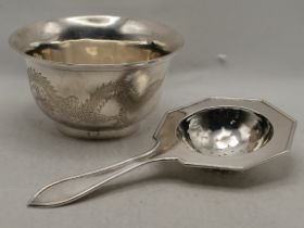 A Chinese export silver bowl, early 20th Century