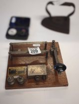 Antique cased Paxton Orthalmoscope 1885 plus VIntage items