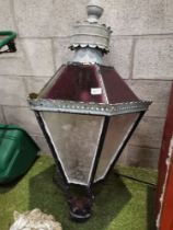 Victorian wall lamp / lantern 115cm Ht