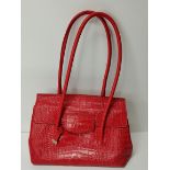 Red leather used Radley handbag